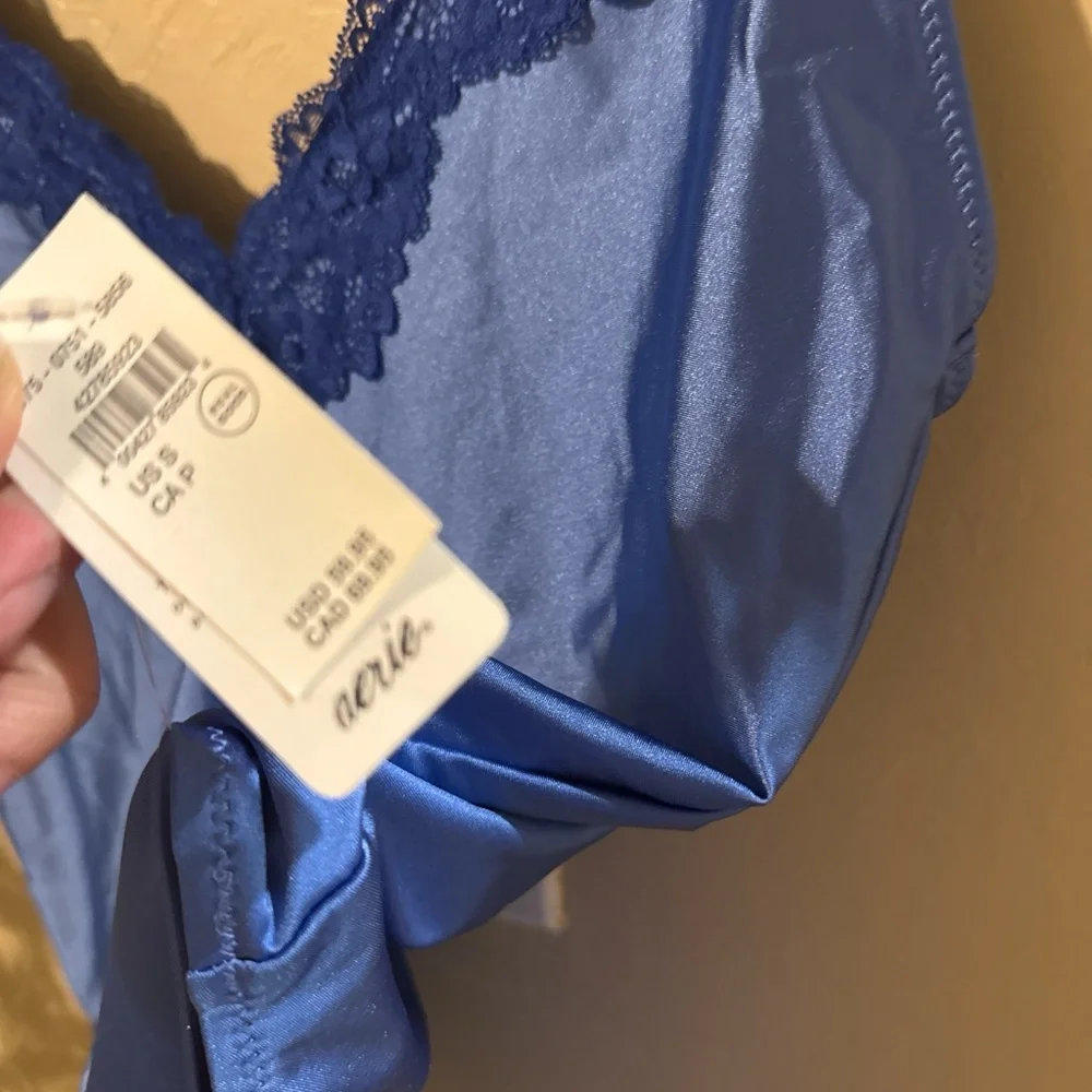 aerie Satin Lace Trim swimsuit - Picture 7 of 8